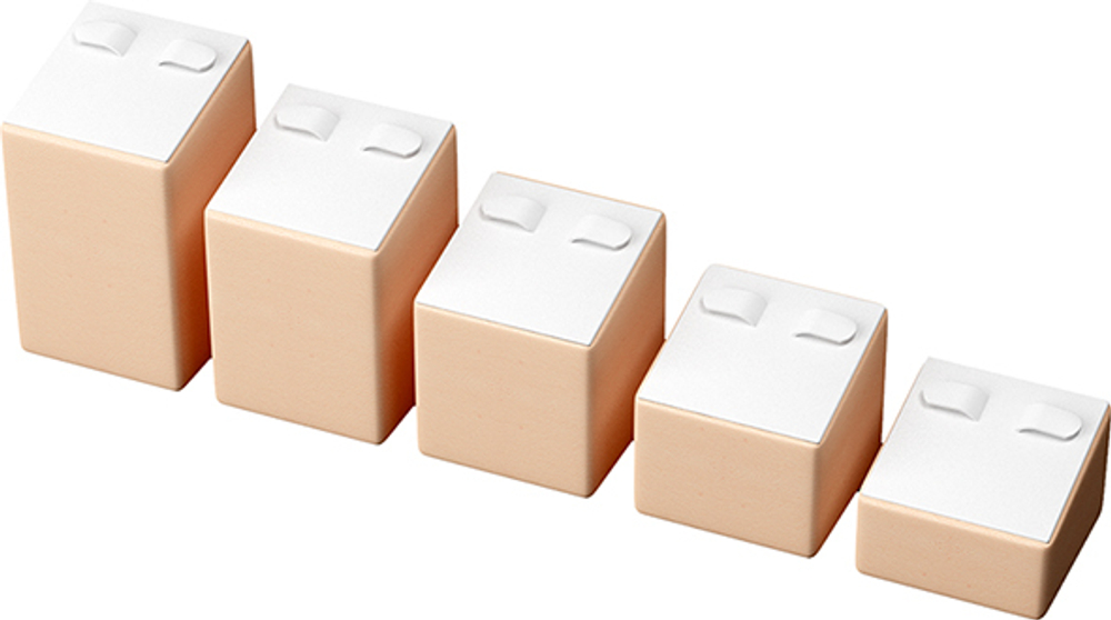 Набор подставок для 5 пар серег/кубик/2 язычка/Н-30,40,50,60,70 мм.