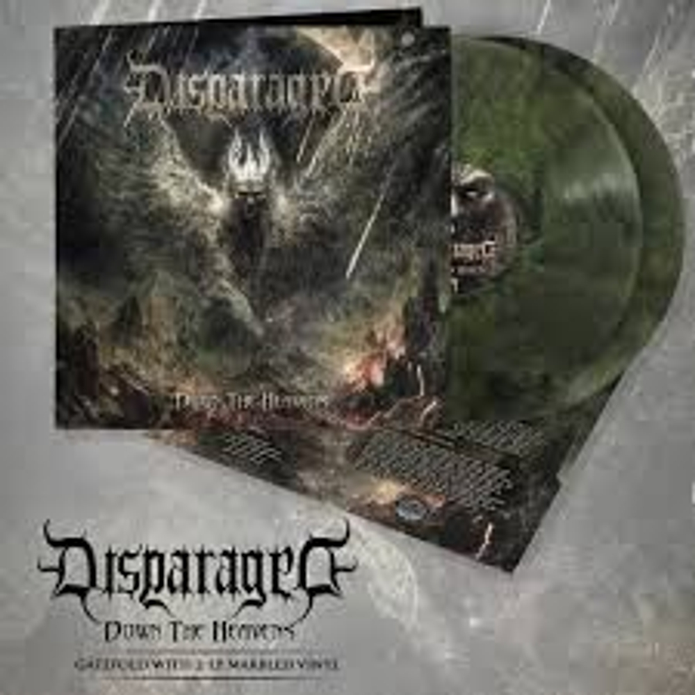 DISPARAGED - Down The Heavens DOUBLE MARBLED VINYL, двойная цветная виниловая пластинка, death metal