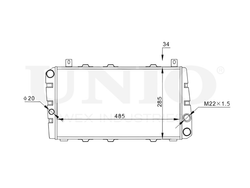 Радиатор охлаждения двигателя UNIO RAD-10111