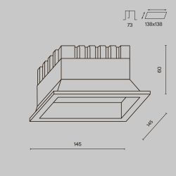 Светильник Maytoni Okno DL056-18W3-4-6K-W