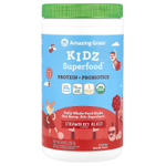 Amazing Grass, Kidz Superfood, протеин и пробиотики, клубничный взрыв, 255 г (8,9 унции)