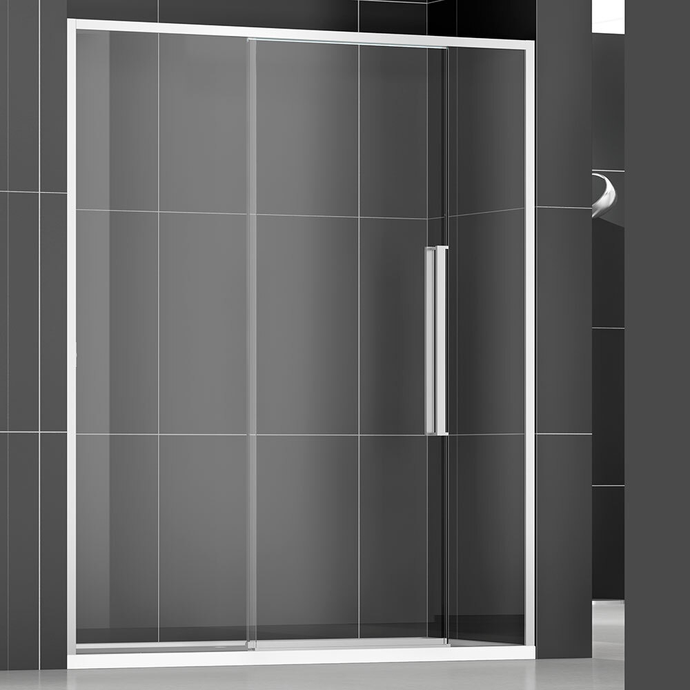 Душевая дверь в нишу NEW GENERATION, 160x200, левая, профиль блестящее серебро, стекло прозрачное, NGPGIS15730TR