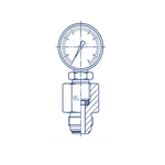Соединение для манометра BSP 1/4" D06 JIC 7/16"