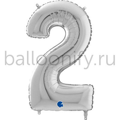 Шар ЦИФРА 2 Gold 26" 66 см