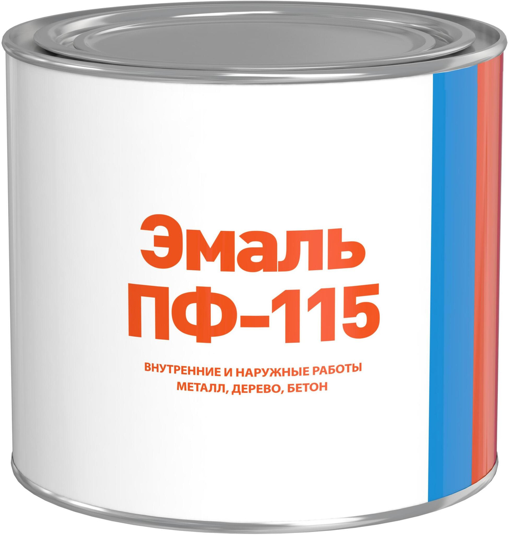 Эмаль ПФ-115 белая полуматовая 1,8кг