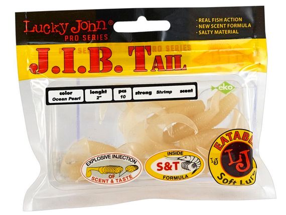 Твистеры съедобные LJ Pro Series J.I.B TAIL 2.0in (5,1 см), цв. 033, 10 шт.