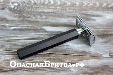 Т-образная бритва (станок) MUEHLE HEXAGON, анодированный алюминий, графит, closed comb