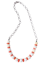 Колье Фламинго из коралла и перламутра