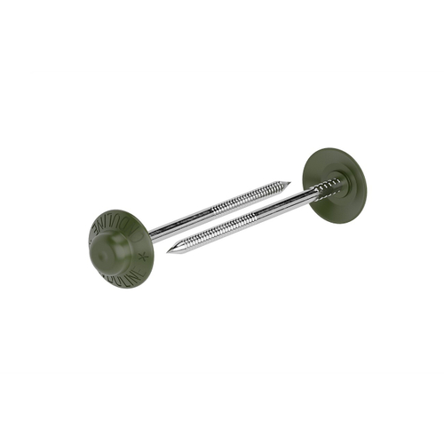 Гвозди Ондулин с литой шляпкой зеленые 100 шт/уп