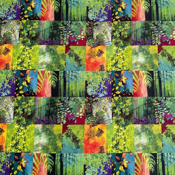 ЯРКИЙ БОТАНИЧЕСКИЙ ПЭЧВОРК, 100% хлопок Handmade Fabrics 1