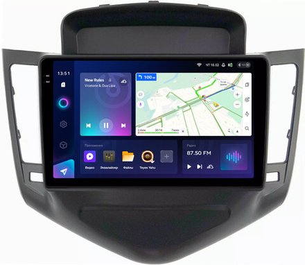Магнитола для Chevrolet Cruze 2009-2012 (рамка черная) - Teyes CC3-2K QLed Android 10, ТОП процессор, SIM-слот, CarPlay