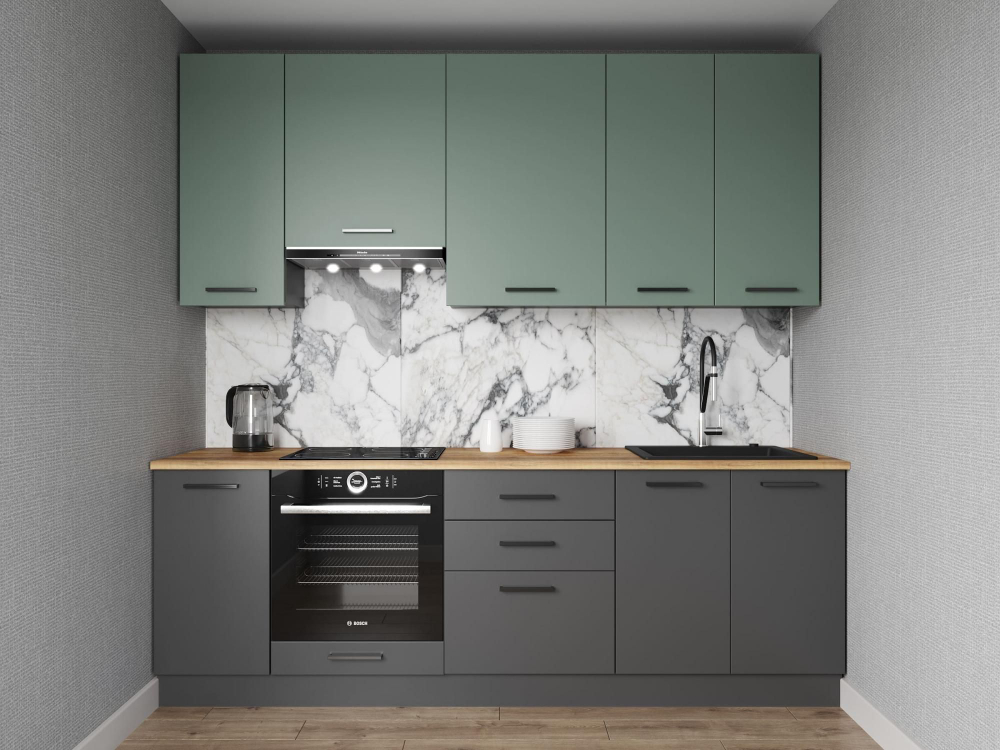 Кухонный гарнитур Изумруд 2400 (верх 950 мм) столешница 26 мм