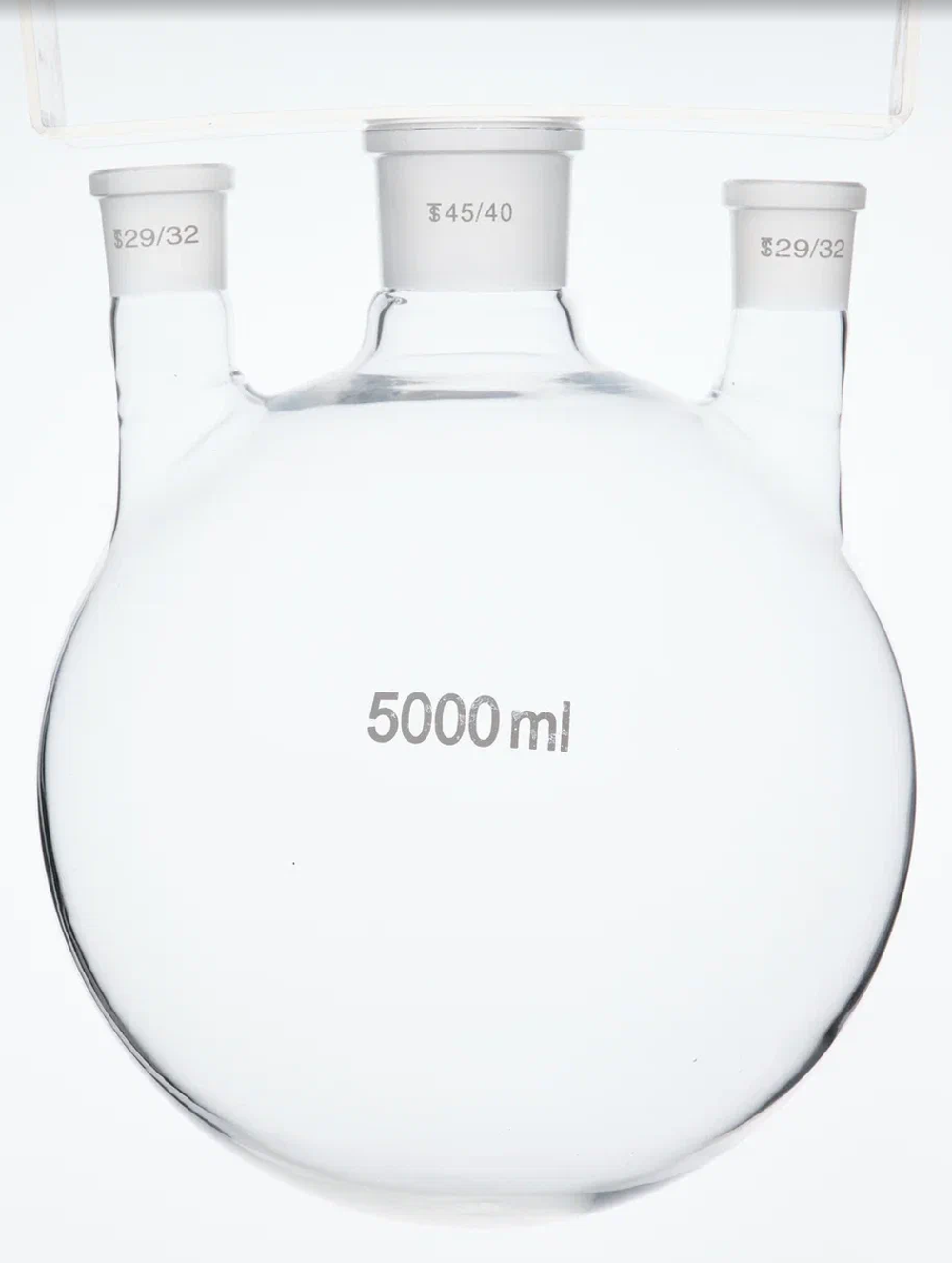 Колба трехгорлая круглодонная, 5000 мл, шлиф 29/32-45/40-29/32