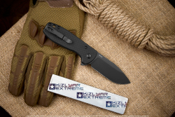 Складной нож Kizer Amicus сталь 9Cr18MoV Черное Покрытие рукоять G10