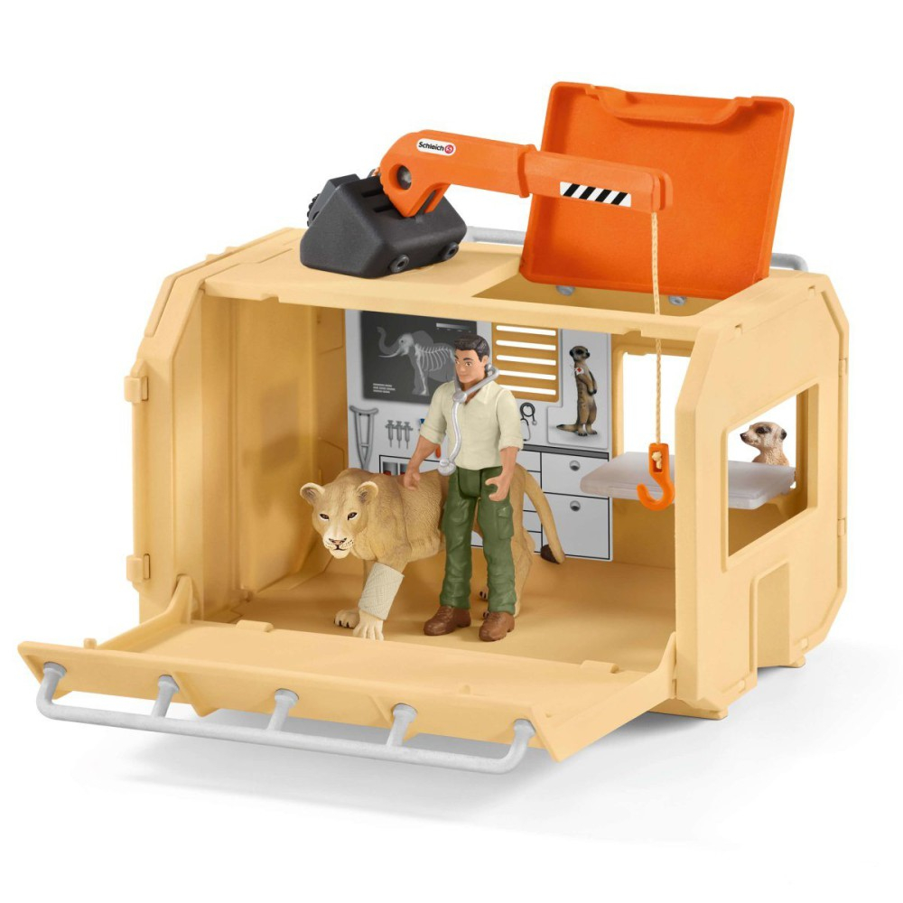 Schleich S 42475 — Игровой набор Schleich грузовик спасения животных 45 деталей — фото 11