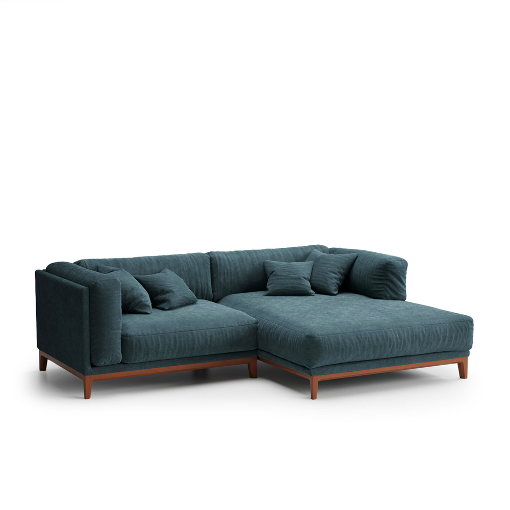 3-х местный нераскладной диван с кушеткой Case 901/908