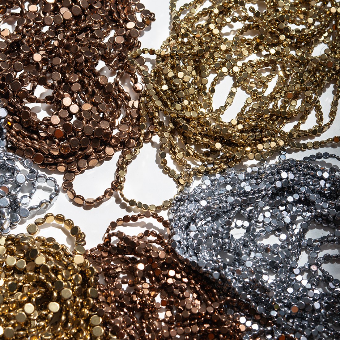 Гематин (гематит), монетка 4*2мм, оттенок "Золото"