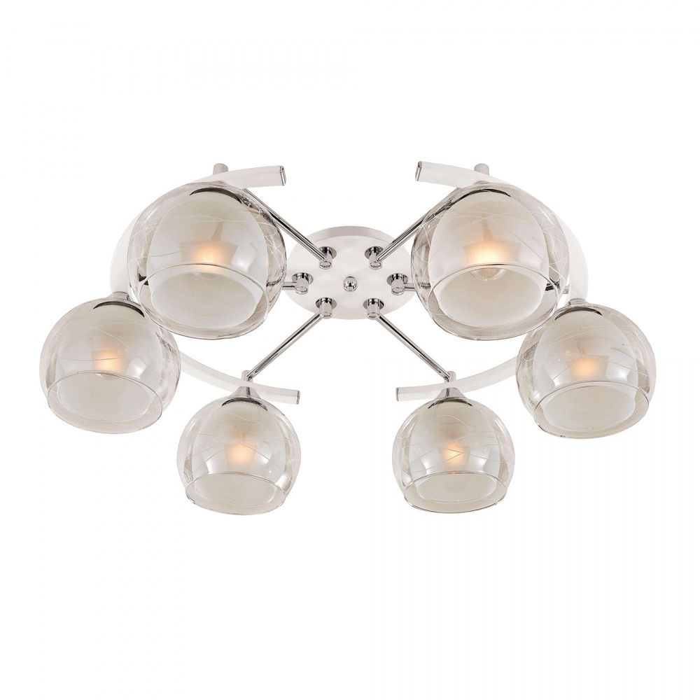 Citilux Буги CL157161 Люстра потолочная Белая Хром