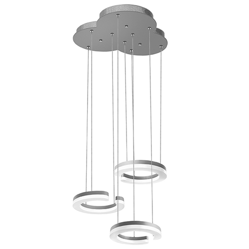 763339 Подвес UNITARIO 34.5W LED 3795LM СЕРЕБРО МАТОВЫЙ 3000K