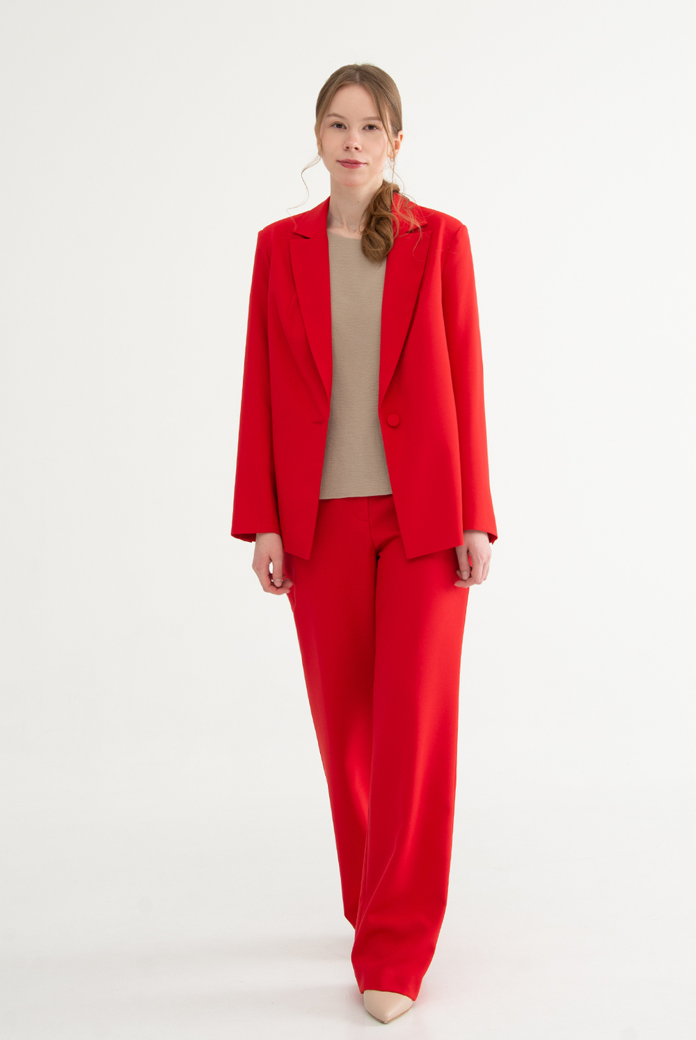 Брюки женские 3667зпа, красный #513Кр023667зпа