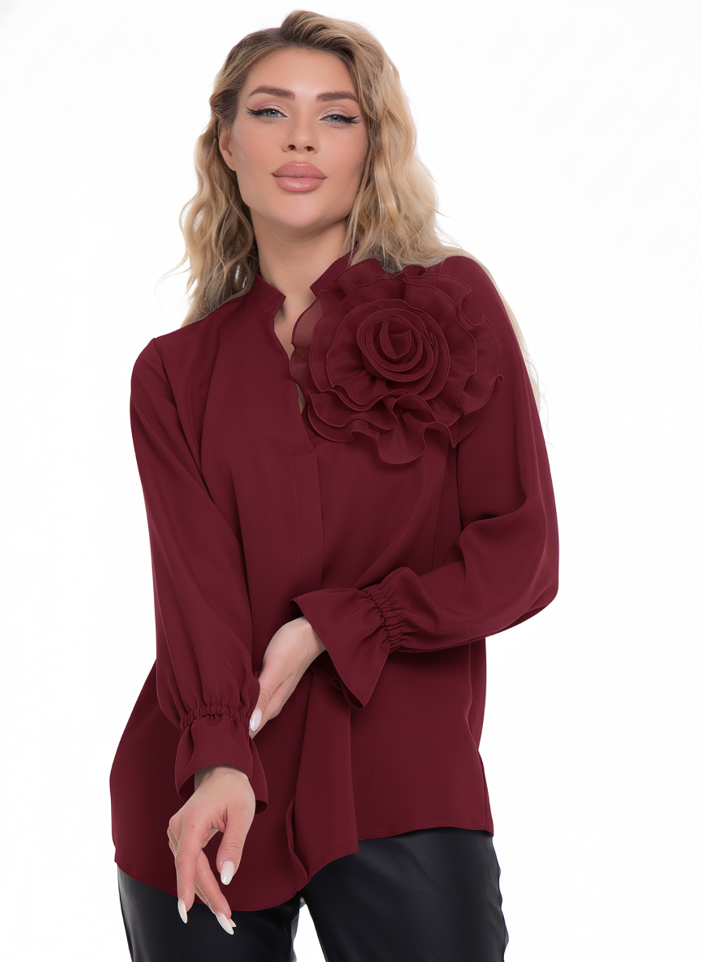 Блуза Модная Люкс (марсала) Diolche