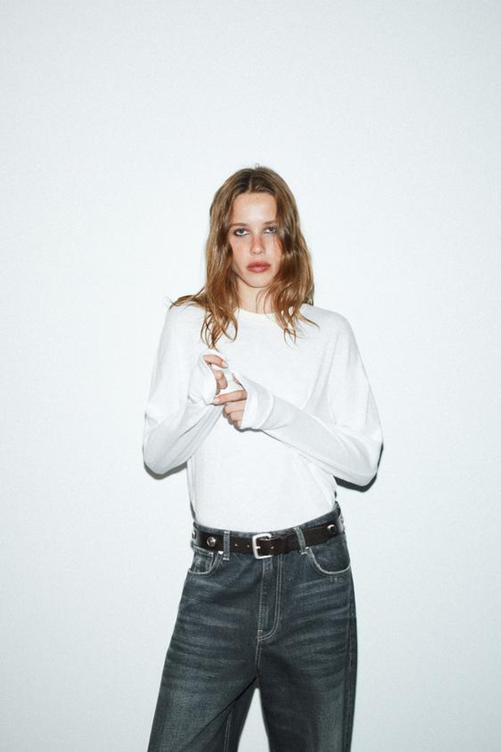 ZARA ДЖИНСЫ TRF EXTRA WIDE LEG С ВЫСОКОЙ ПОСАДКОЙ, МОРСКОЙ СИНИЙ