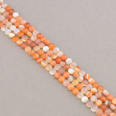 Нитка Сердолик 39 см. (Без замка) - Коричневая