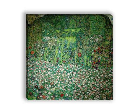 Картина для интерьера "Парк у подножия горы", художник Климт, Густав, печать на холсте