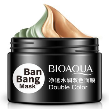 Маска для лица Bioaqua двойная для ухода-очищение и матирования Т-зоны, подтяжка овала лица, 100 гр