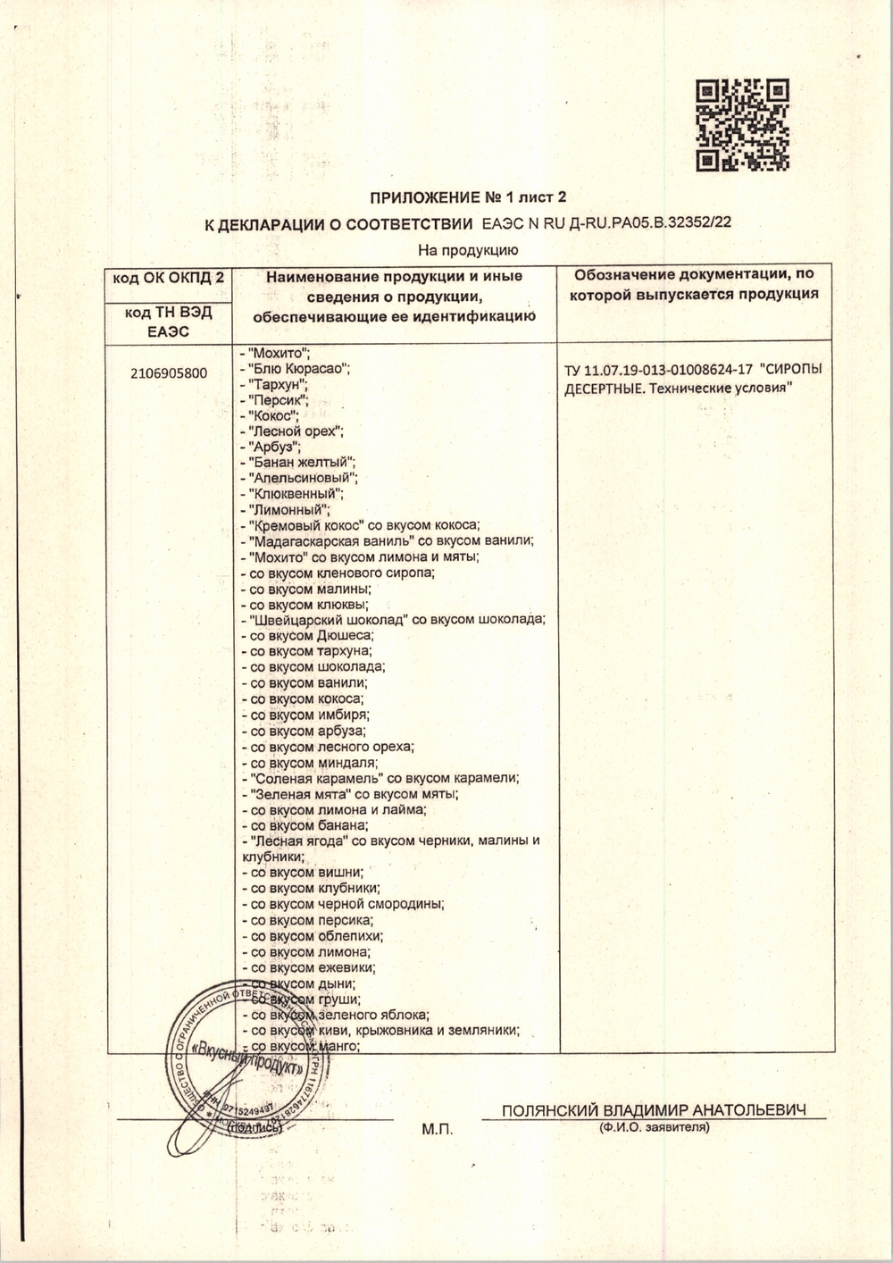 Сироп Baresto Зеленое Яблоко 1л Стекло