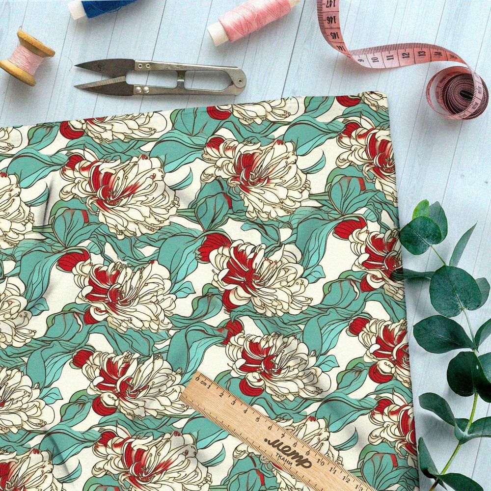 Ткань премиум флис фантазийные вибрации воздуха