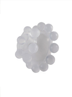 Эластичное эрекционное кольцо с двумя рядами шариков (Цвет: белый)