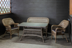 Комплект мебели из искусственного ротанга Мэдисон (Medison) Lunch set с подушками на сидение