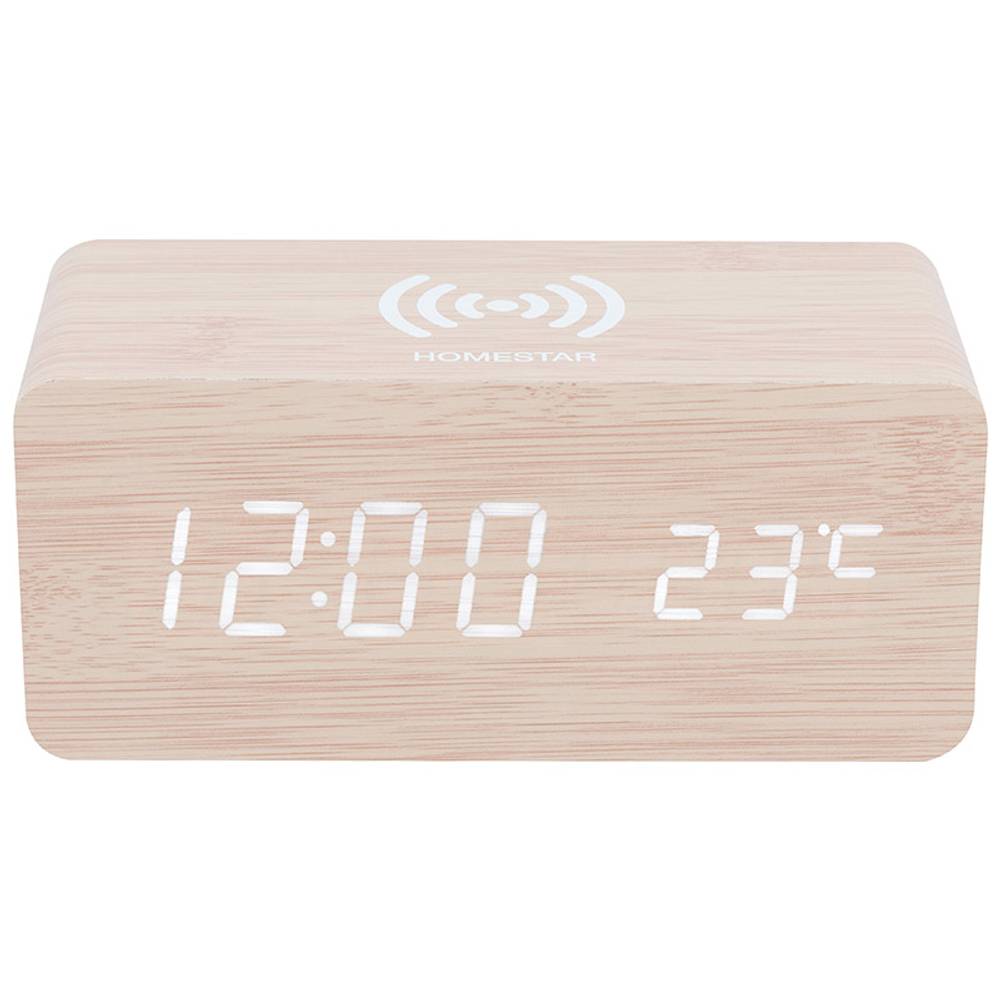 Часы электронные HOMESTAR с беспроводной зарядкой HS-0123 (107615)