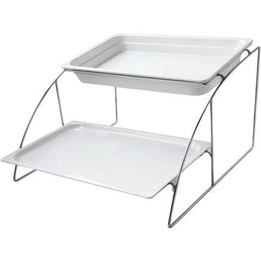 Подставка фуршетная горка 2 яруса для гастроемкостей GN1/1 (565*525*325 мм) P.L