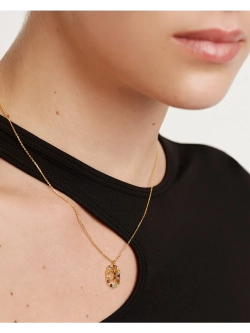 Колье Буква X серебро 925 пробы покрытое золотом