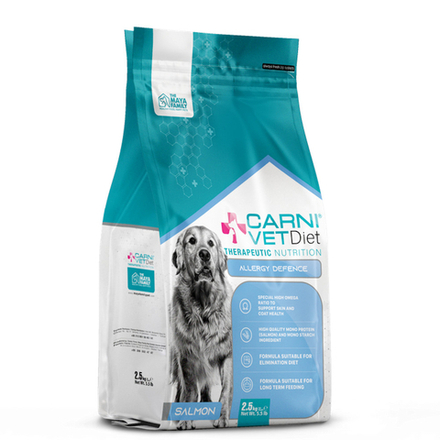 Сухой корм CARNI Vet Diet Dog Allergy Defense для собак при аллергии, здоровая кожа и шерсть с лососем - 2,5 кг