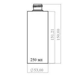 Флакон ПНД 250 мл (24) Черный цилиндр