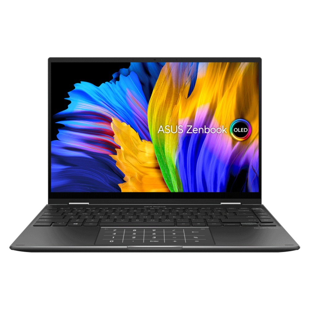 Ноутбук ASUS ZenBook14 Flip OLED UN5401QA-KN154W Ryzen 7-5800H/16G/512G SSD/14" 2,8K(2880x1800) OLED Touch/AMD Radeon Graphics/Win11 Черный, 90NB0V31-M00790