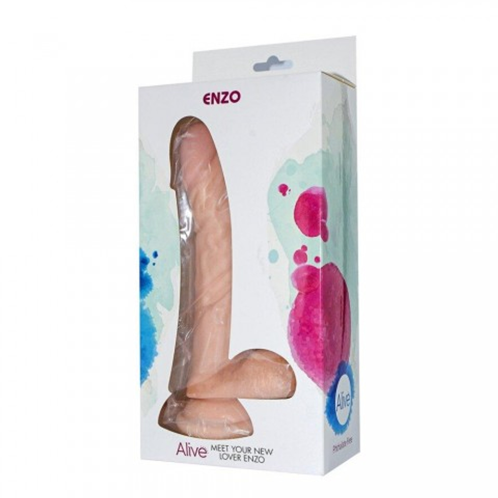 Реалистичный фаллоимитатор Enzo от Alive (21*4,3 см)