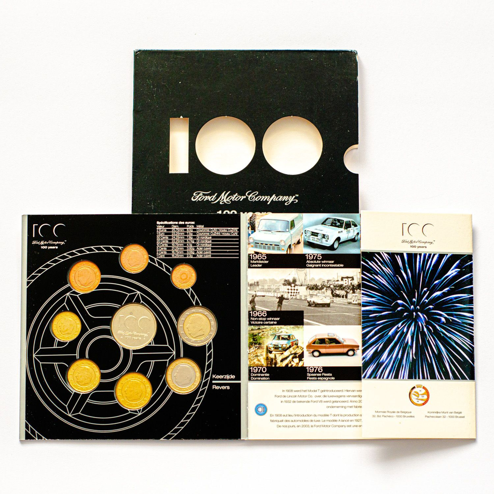 Belgium 2003 Year Set "Ford Centennial" with Commemorative Medal