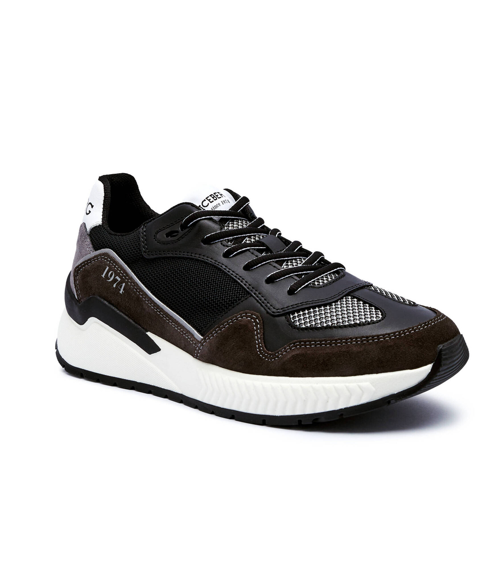 Кожаные кроссовки comb.eclipse Iceberg - черный(IU1704)