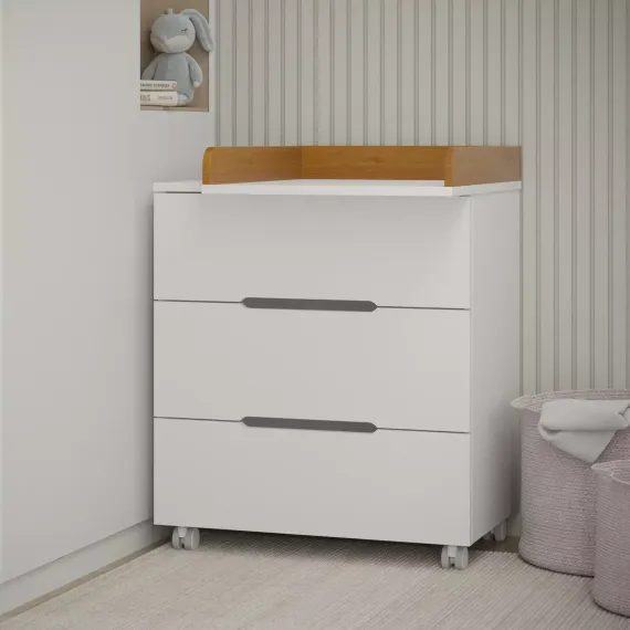 Комод Anniken Ecco Белый/бук