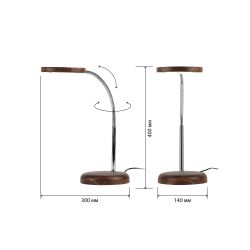 Настольный светильник ЭРА NLED-436-8W-WOOD светодиодный дерево | Светодиодные настольные лампы