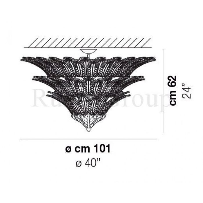 Потолочный светильник Vistosi RIALTO PL 92F