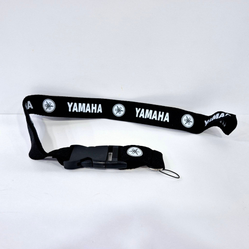 YAMAHA (чёрный) Люкс / Брелок, шнурок для ключей на шею YAMAHA (Ямаха), ланъярд, крафт, чёрный (1 шт)