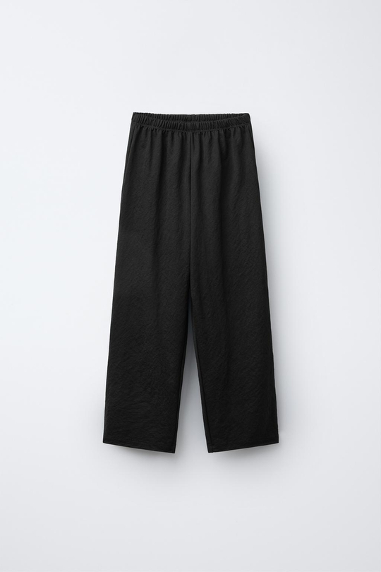 ZARA БРЮКИ СВОБОДНОГО КРОЯ, ЧЕРНЫЙ