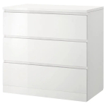 Комод - IKEA MALM/МАЛЬМ ИКЕА, 78х48х80 см, белый глянцевый