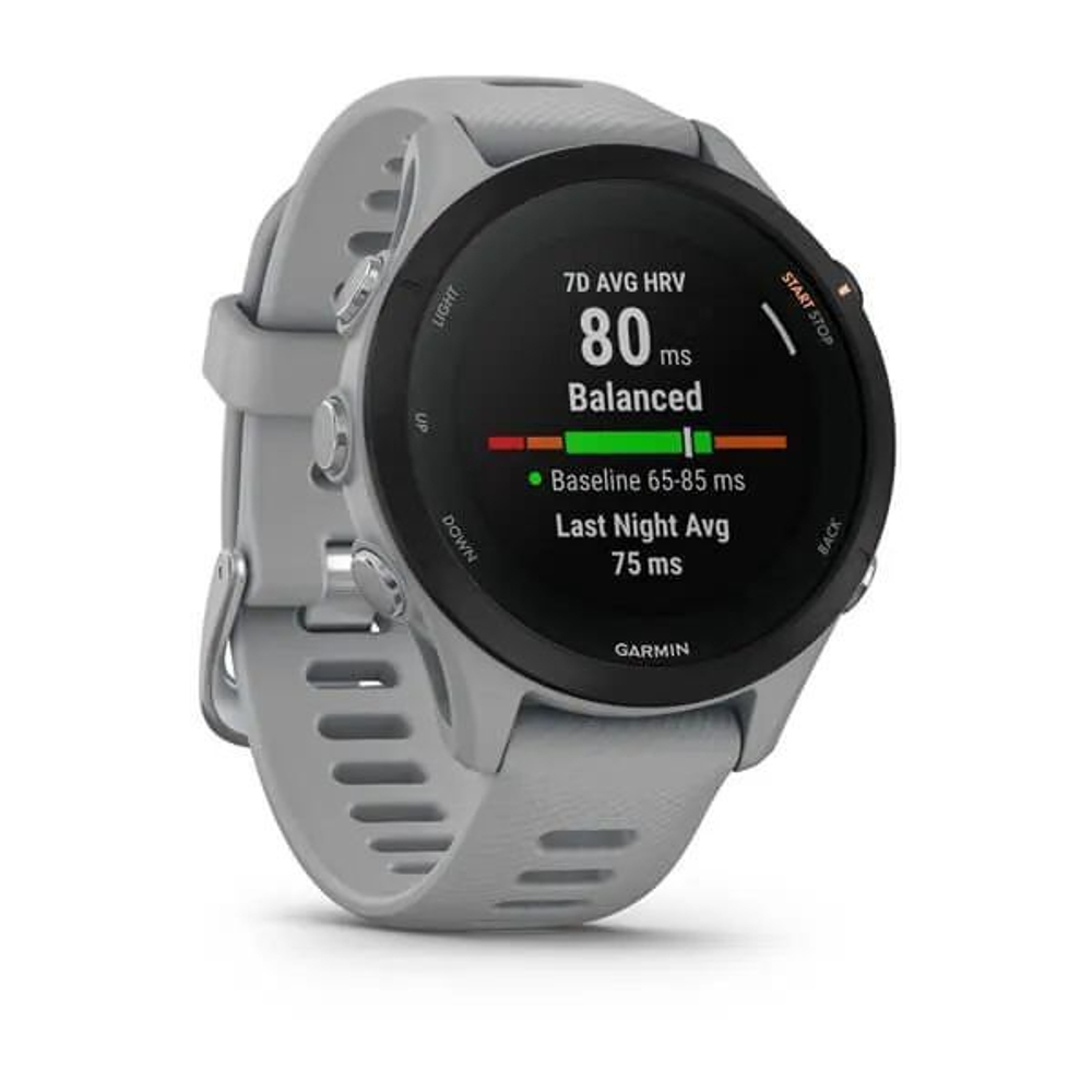 Смарт часы Garmin Forerunner 255S со светло-серым ремешком