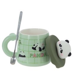 GAEM Кружка с крышкой и ложкой, 420 мл, L14 W10 H12,5 см